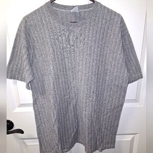 A Cal Cru men's large ribbed 100% pre-shrunk cotton t-shirt.